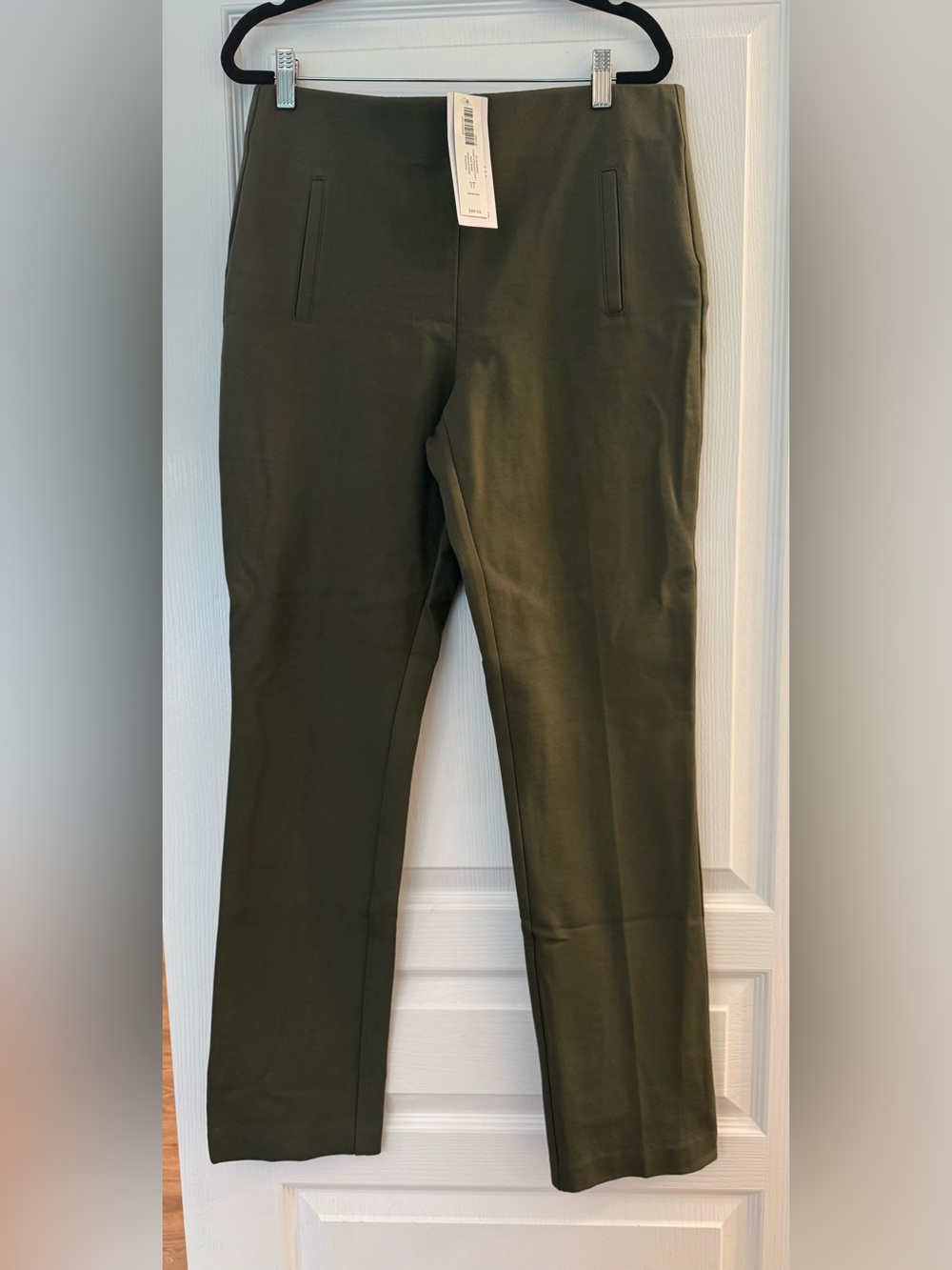 Chico's Olive So Slimming Juliet Straight Pant, Size 1T